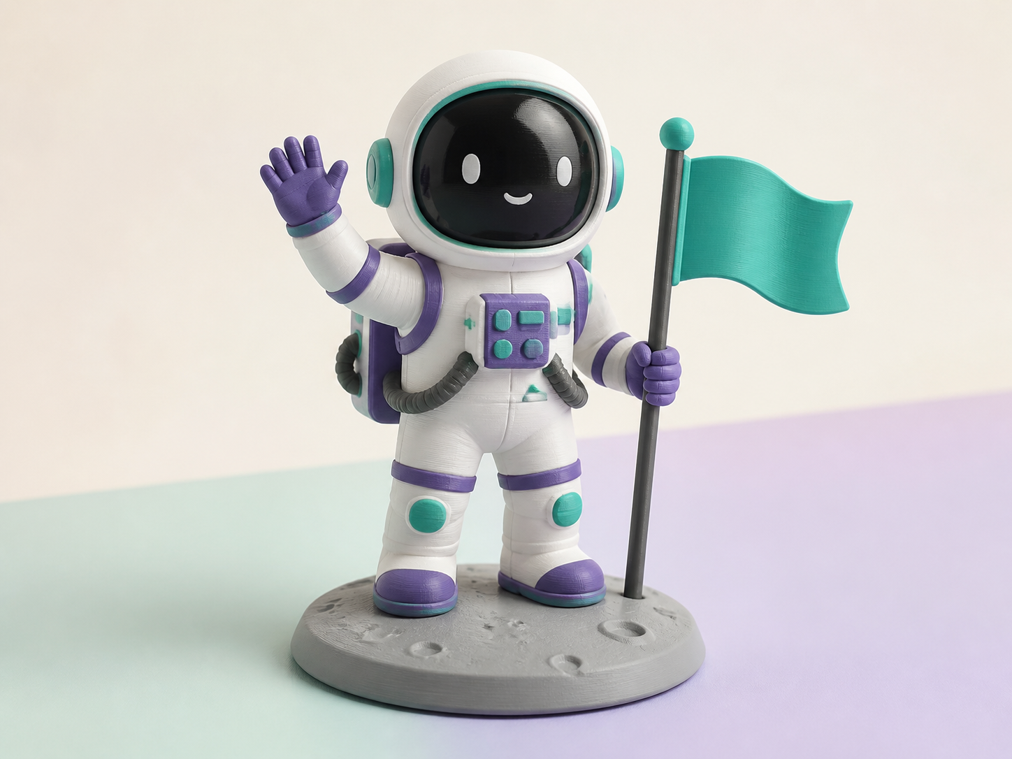 Finished 3D-printed example for the Character figurine template