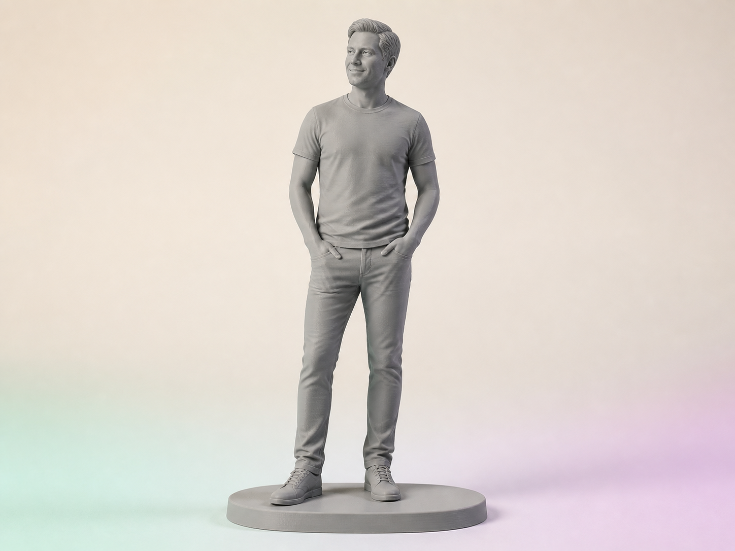Finished 3D-printed example for the Full-body statue template