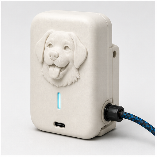 HavnCraft Sentry custom shell example with a raised dog portrait