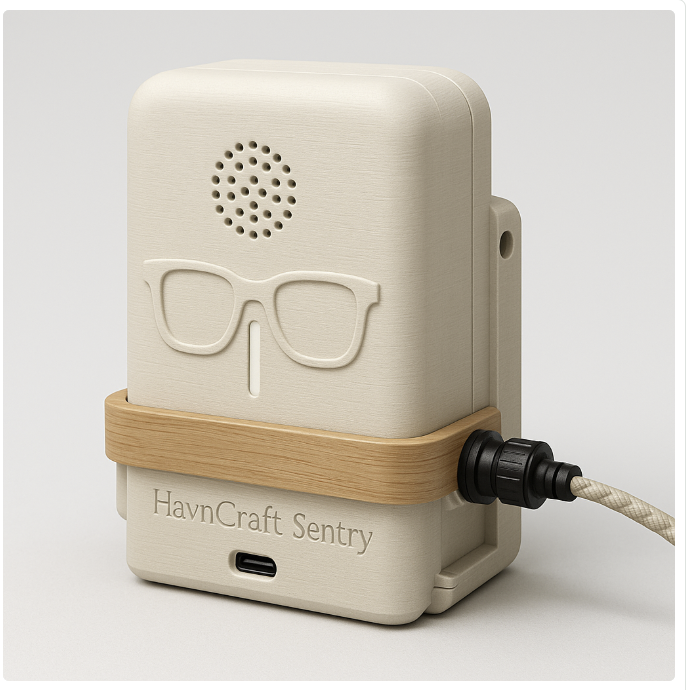 AI custom shell preview with eyeglasses relief on the front face